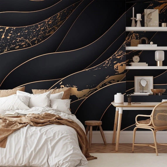 Historic home wallpaper installation with plaster wall expertise