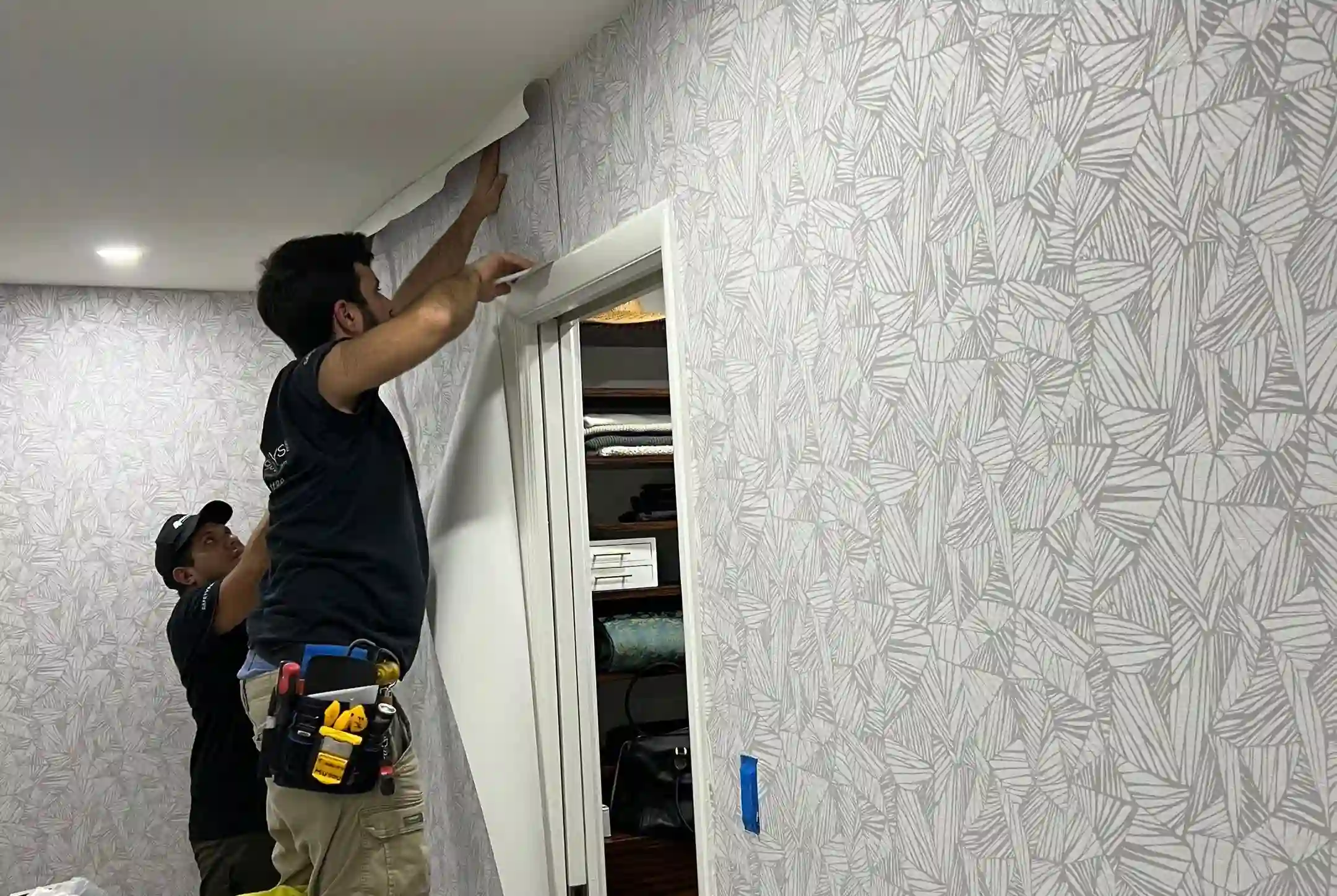 Commercial office wallpaper installation Bloomington